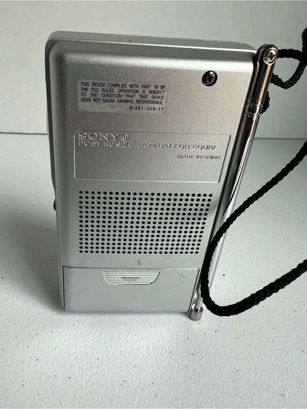 Sony Silver Portable AM/FM Pocket Radio ICF-S10MK2